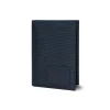 4CQ01CJ Personalized Passport Wallet - Fabric and Leather - SOWER P - Navy Blue