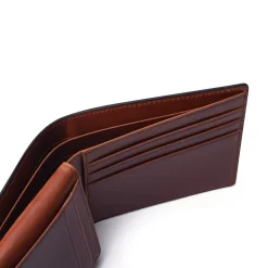 Alternative view of Personalized PI - Men's Tri-Fold Wallet - Pull Up Leather