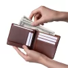 4CP05CJ PI - Personality Three-Fold Men's Wallet - Leather Pull Up