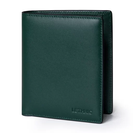 4CM02CJ Personalized Vertical Wallet For Men Meron-V Gree Moss