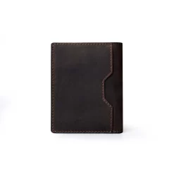 Alternative view of Personalized Vertical Waxed Leather Wallet - Twilight