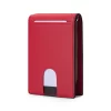 4CP04CJ Personalized Money Clip Wallet, Compact Card Holder - Money Clip Series 02 - HOPEN Smooth - Red