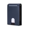 4CP04CJ Personalized Money Clip Wallet, Compact Card Holder - Money Clip Series 02 - HOPEN Smooth - Navy Blue