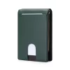 4CP04CJ Personalized Money Clip Wallet, Compact Card Holder - Money Clip Series 02 - HOPEN Smooth - Green Moss