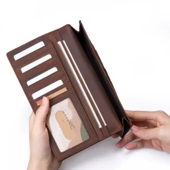 Alternative view of Personalized Waxed Leather Long Wallet Smool-S