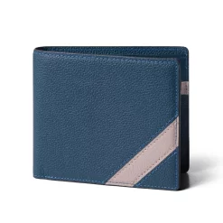 4CP13CJ Personality Men's Tri-Fold Horizontal Wallet - Cian H - Blue