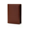 4CQ02CJ Personalized Basic Passport Wallet - Brown