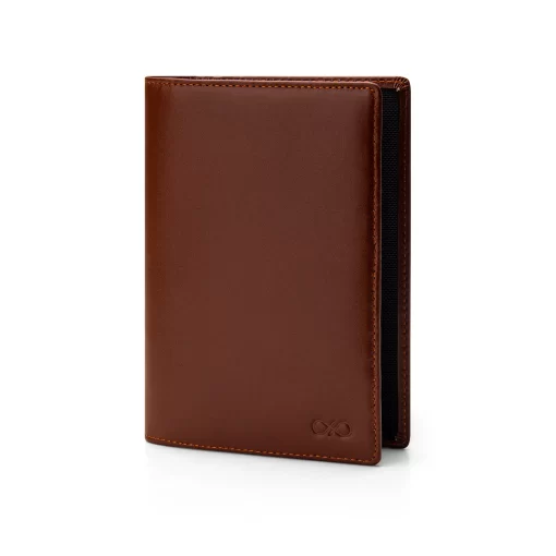 4CQ02CJ Personalized Basic Passport Wallet - Brown