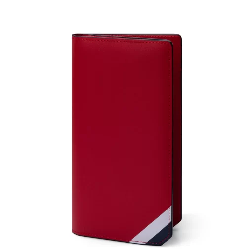 4CN05CJ Personalized Long Handheld Folding Wallet Made Of Cowhide - Crown L - Red