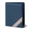 4CL03CJ Personalized Vertical Tri-Fold Wallet For Men- Cian V Wax Blue