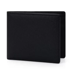 4CP01CJ Personalized Horizontal Zipper Wallet - Lucky - Epsom Leather - Black