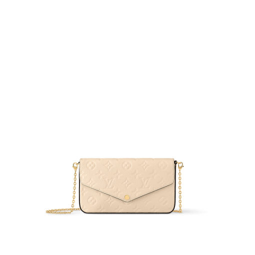 Félicie Pochette Monogram Empreinte Leather - Cream