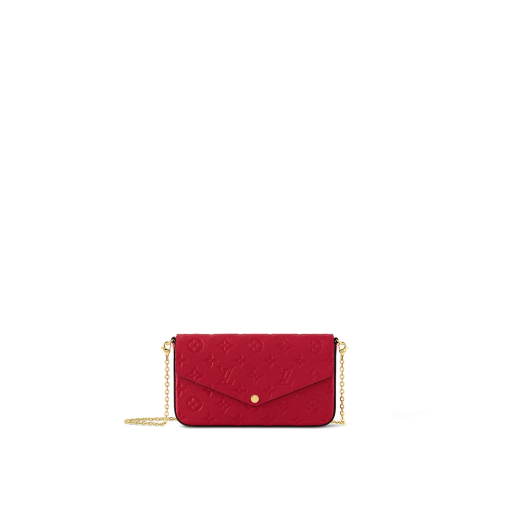 Félicie Pochette Monogram Empreinte Leather - Scarlet