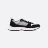 B25 Runner Sneaker Black Suede With White Technical Mesh And Black Dior Oblique Canvas - 3SN259YUH_H960