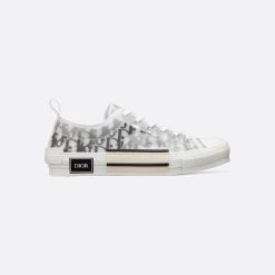 B23 Low-Top Sneaker White And Black Dior Oblique Canvas - 3SN249YJP_H069