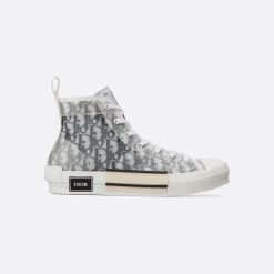 B23 High-Top Sneaker White And Black Dior Oblique Canvas - 3SH118YJP_H069