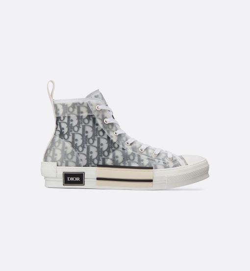 B23 High-Top Sneaker White And Black Dior Oblique Canvas - 3SH118YJP_H069