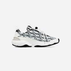 B24 Sneaker White And Black Dior Oblique Technical Fabric - 3SN248YJT_H069