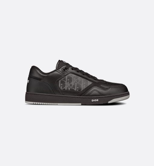 B27 Low-Top Sneaker Black Dior Oblique Galaxy Leather With Smooth Calfskin And Suede - 3SN272ZPR_H969