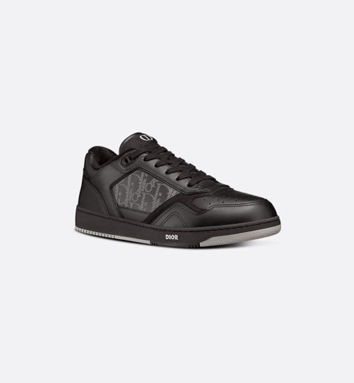 B27 Low-Top Sneaker Black Dior Oblique Galaxy Leather With Smooth Calfskin And Suede - 3SN272ZPR_H969