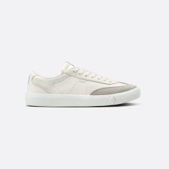 B101 Sneaker Cream Smooth Calfskin And Greige Nubuck - 3SN285ZRH_H068