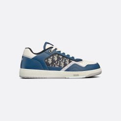 B27 Low-Top Sneaker Blue, Cream And Dior Gray Smooth Calfskin with Beige And Black Dior Oblique Jacquard - 3SN272ZIR_H568