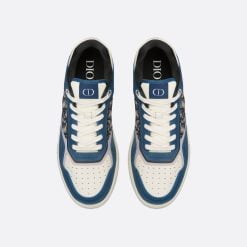 Alternative view of B27 Low-Top Sneaker Blue, Cream And Dior Gray Smooth Calfskin with Beige And Black Dior Oblique Jacquard