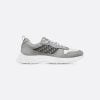 B25 Runner Sneaker Dior Gray And White Smooth Calfskin with Beige And Black Dior Oblique Jacquard - 3SN299ZIR_H165