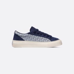 B33 Sneaker Navy Blue Dior Oblique Jacquard And Suede - 3SN303ZWN_H559