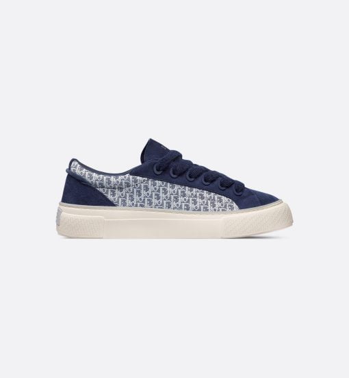 B33 Sneaker Navy Blue Dior Oblique Jacquard And Suede - 3SN303ZWN_H559