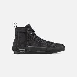 B23 High-Top Sneaker Black Maxi Dior Oblique Jacquard - 3SH126ZXX_H969
