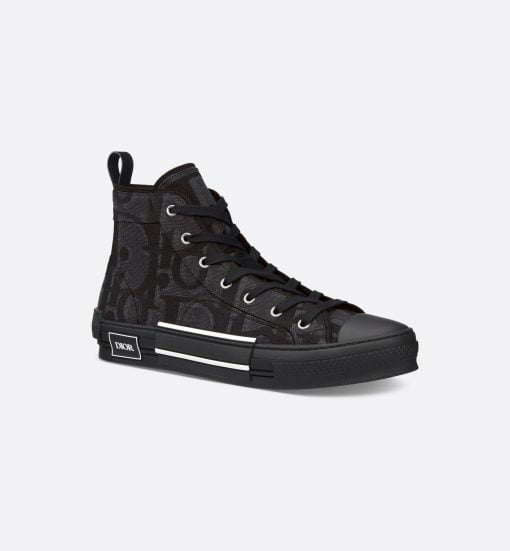 B23 High-Top Sneaker Black Maxi Dior Oblique Jacquard - 3SH126ZXX_H969