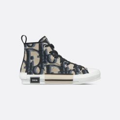 B23 High-Top Sneaker Beige And Black Maxi Dior Oblique Jacquard - 3SH126ZXX_H961