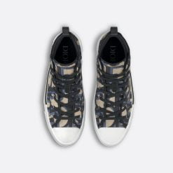 Alternative view of B23 High-Top Sneaker Beige And Black Maxi Dior Oblique Jacquard