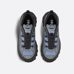 Alternative view of B31 Runner Sneaker Blue Technical Mesh And Gray Rubber With Warped Cannage Motif