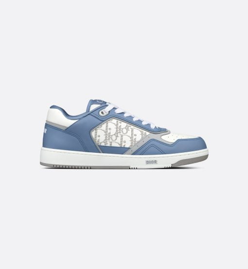 B27 Low-Top Sneaker Blue and White Smooth Calfskin With White Dior Oblique Galaxy Leather - 3SN272ZIJ_H580