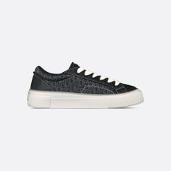 B33 Sneaker Black Smooth Calfskin And Dior Oblique Jacquard - 3SN303ZYS_H981