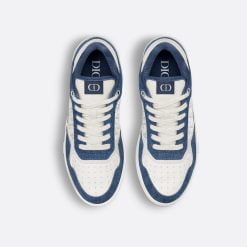 Alternative view of B27 Low-Top Sneaker White Smooth Calfskin, Blue Denim And White Dior Oblique Galaxy Leather
