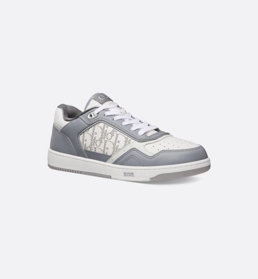B27 Low-Top Sneaker Dior Gray Smooth Calfskin And White Dior Oblique Galaxy Leather - 3SN272ZIJ_H890