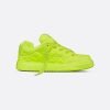 B9S Skater Sneaker Limited And Numbered Edition, Fluorescent Yellow Cannage Kumo Satin - 3SN288ZAK_H205