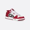 B57 Mid-Top Sneaker Red And White Smooth Calfskin With Beige And Black Dior Oblique Jacquard - 3SH141ZXU_H306