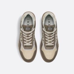 Alternative view of B27 Low-Top Sneaker Khaki And Beige Smooth Calfskin With Khaki Dior Oblique Jacquard
