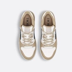 Alternative view of B57 Low-Top Sneaker Beige And White Smooth Calfskin With Beige And Black Dior Oblique Jacquard