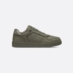 B27 Low-Top Sneaker Khaki Grained Calfskin And Khaki Dior Gravity Leather - 3SN272ZAY_H606