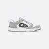 B57 Low-Top Sneaker Dior Gray And White Smooth Calfskin With Beige And Black Dior Oblique Jacquard - 3SN318ZXU_H860