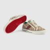 Men's Gucci Tennis 1977 Sneaker Beige And Ebony Original GG Supreme Canvas - 606111 HVK20 9766