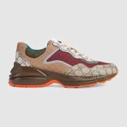 Men's GG Rhyton Sneaker Brick Red Original GG Supreme Canvas - 619891 99WG0 6060