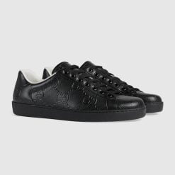 Alternative view of Men's ACE GG Embroidered Sneaker Black Leather