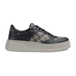 Men's GG Sneaker Black And Grey GG Supreme Canvas - 669582 AACOD 1072