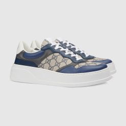 Alternative view of Men's GG Sneaker Beige And Blue GG Supreme Canvas